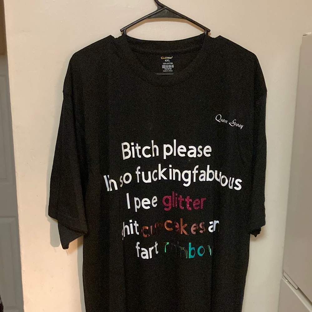 Black custom T-shirt/ queen gooey/ 4XL/ for woman’s!!
